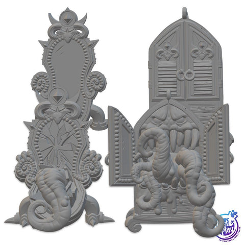 Dungeon Mimics - Armoire & Mirror Mimics | BeaMini Unpainted RPG Miniatures - Bea DnD Games