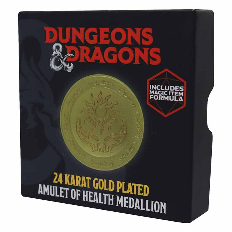Dungeons & Dragons Amulet of Health 24k Gold Plated Medallion (Limited Edition) - Bea DnD Games