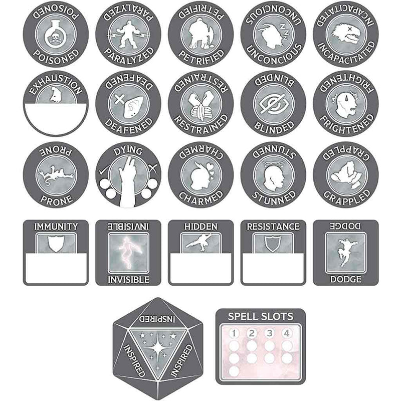 Dungeons & Dragons: Character Tokens - Fighter Token Set - Bea DnD Games