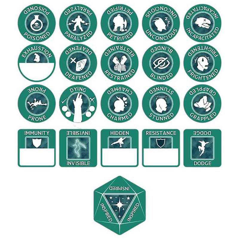 Dungeons & Dragons: Character Tokens - Wizard Token Set - Bea DnD Games