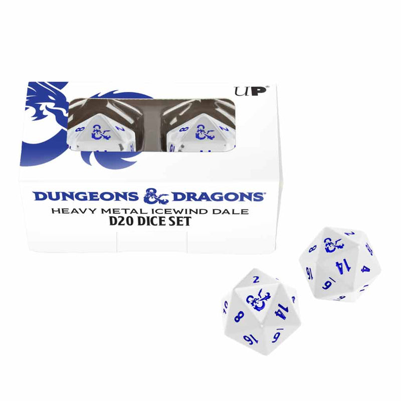 Dungeons & Dragons Icewind Dale Heavy Metal D20 Dice Set (2xd20 dice set) - Bea DnD Games