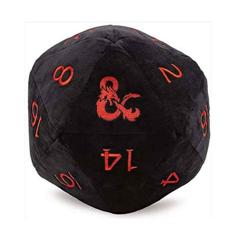 Dungeons & Dragons Jumbo D20 Dice Plush Black and Red - Bea DnD Games