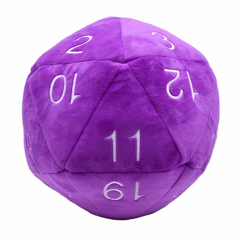 Dungeons & Dragons Jumbo D20 Dice Plush Purple and White - Bea DnD Games