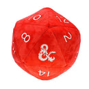 Dungeons & Dragons Jumbo D20 Dice Plush Red and White - Bea DnD Games