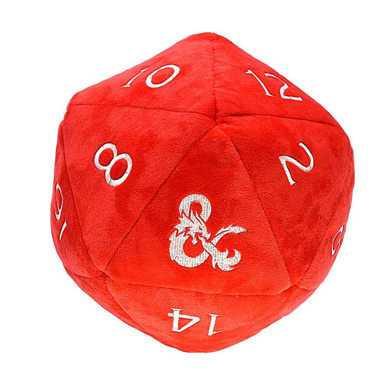 Dungeons & Dragons Jumbo D20 Dice Plush Red and White - Bea DnD Games