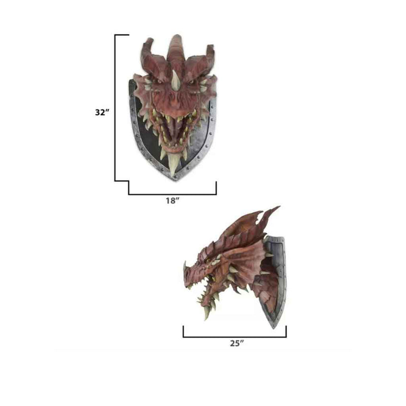 Dungeons & Dragons Red Dragon Head Trophy Plaque - Bea DnD Games