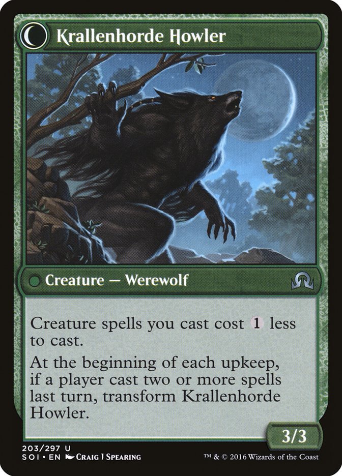 Duskwatch Recruiter // Krallenhorde Howler [Shadows over Innistrad] - Bea DnD Games