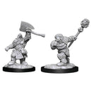 Dwarf Fighter & Dwarf Cleric - Magic the Gathering Unpainted Miniatures - Bea DnD Games