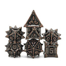 Dwarven Room Clearer 7 Piece Metal Polyhedral Dice Set & Dice Case - Bea DnD Games