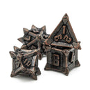 Dwarven Room Clearer 7 Piece Metal Polyhedral Dice Set & Dice Case - Bea DnD Games
