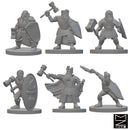 Dwarven Warband | BeaMini Unpainted RPG Miniatures - Bea DnD Games