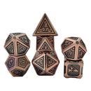 Dwarven Ziggurat 7 Piece Metal Polyhedral Dice Set & Dice Case - Bea DnD Games