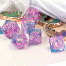 Early Twilight Handcrafted Sharp Edge Dice Set & Dice Case - Bea DnD Games