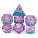 Early Twilight Handcrafted Sharp Edge Dice Set & Dice Case - Bea DnD Games