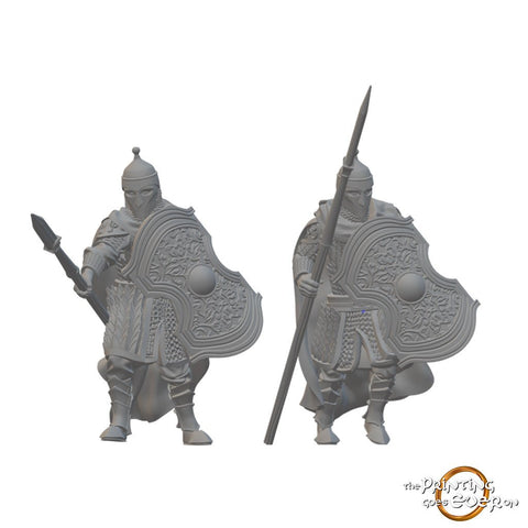 Easterners Spearmen | BeaMini Unpainted D&D Miniatures - Bea DnD Games