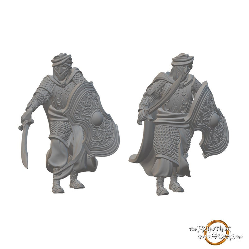 Easterners Swordsmen | BeaMini Unpainted D&D Miniatures - Bea DnD Games