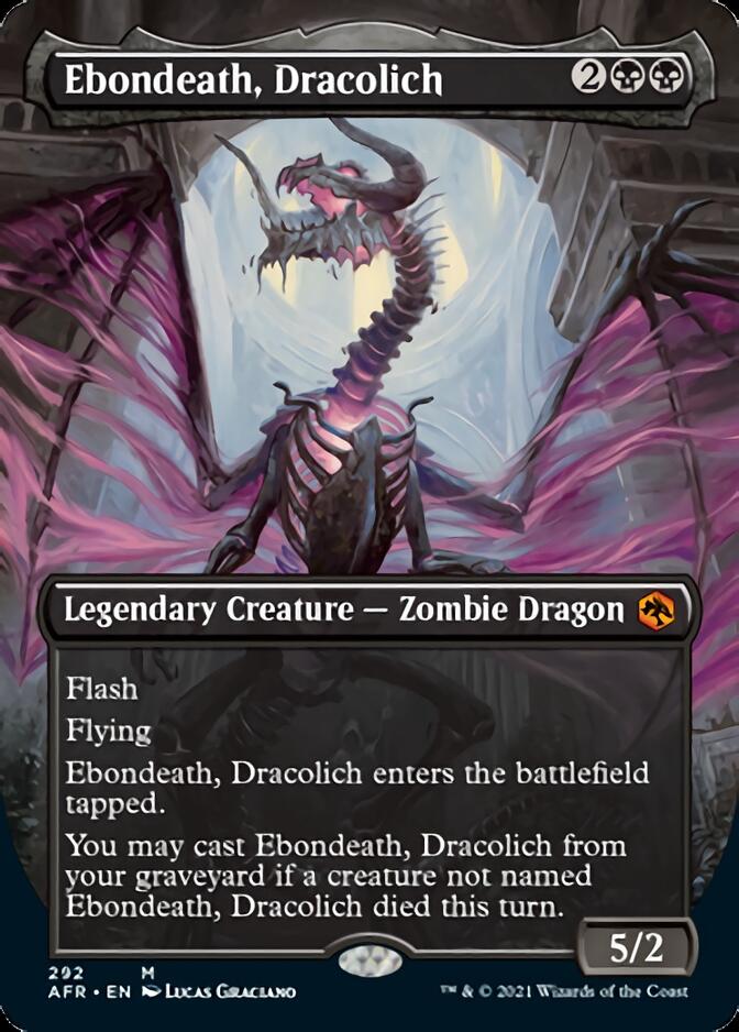 Ebondeath, Dracolich (Borderless Alternate Art) [Dungeons & Dragons: Adventures in the Forgotten Realms] - Bea DnD Games