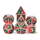 Elder Wyrm 7 Piece Metal Polyhedral Dice Set & Dice Case - Bea DnD Games