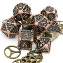 Eldritch Blade 7 Piece Metal Polyhedral Dice Set & Dice Case - Bea DnD Games