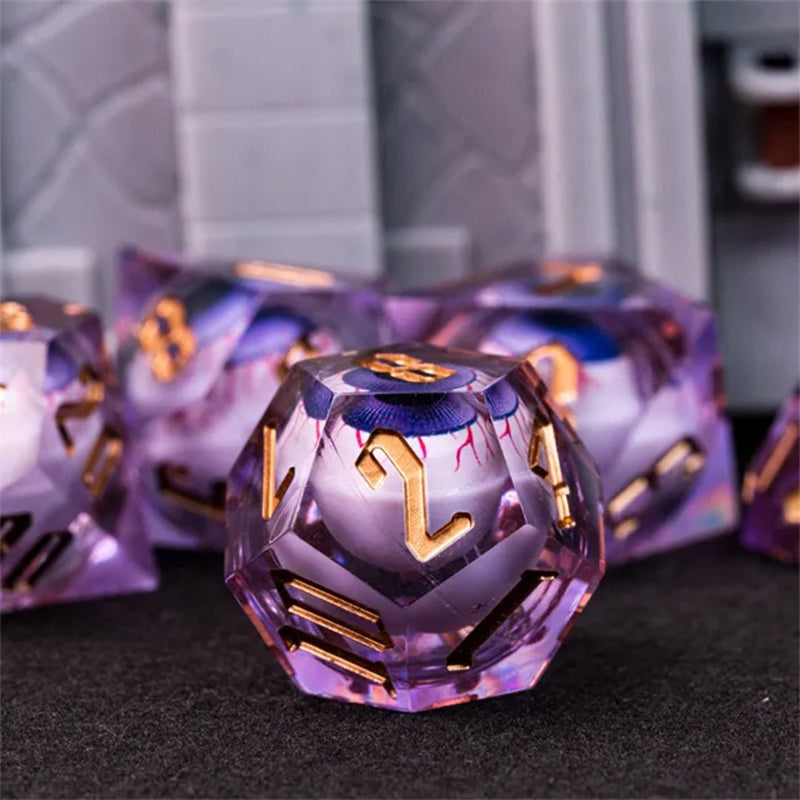 Eldritch Eyes - Handcrafted Dice Set & Dice Case - Bea DnD Games