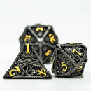 Eldritch Horror 7 Piece Hollow Metal Polyhedral Dice Set & Dice Case - Bea DnD Games