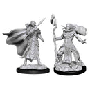 Elf Fighter & Elf Cleric - Magic the Gathering Unpainted Miniatures - Bea DnD Games