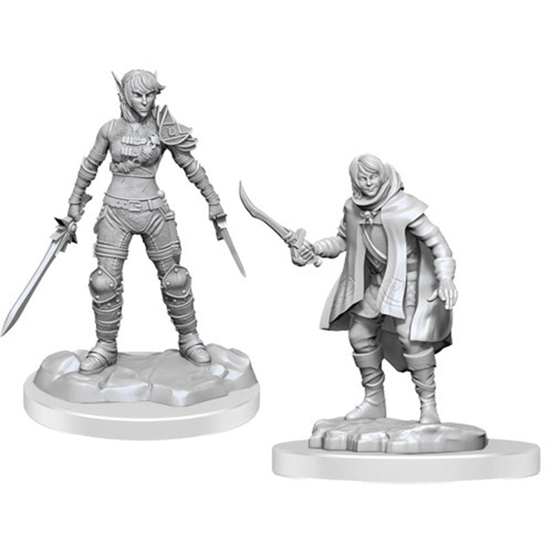 Elf Rogue & Half Elf Rogue Protege Nolzur's Marvelous Unpainted Miniatures - Bea DnD Games