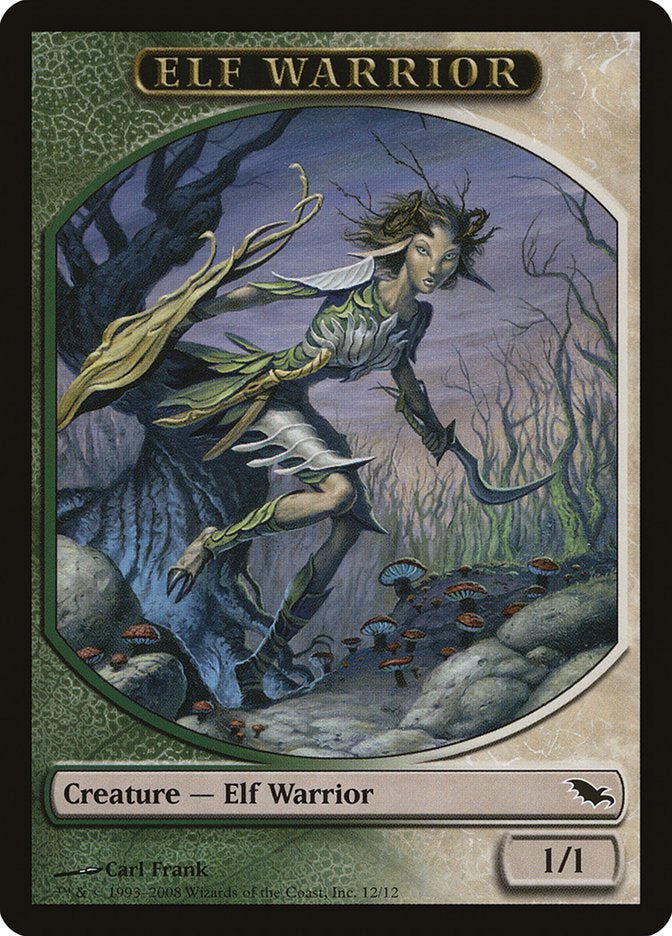 Elf Warrior Token (12/12) [Shadowmoor Tokens] - Bea DnD Games