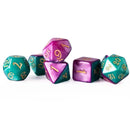 Elven Court - 7 Piece Polyhedral Dice Set + Dice Bag - Bea DnD Games