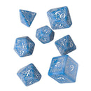 Elvish Glacier & White 7pc Polyhedral Dice Set by Q Workshop - Bea DnD Games