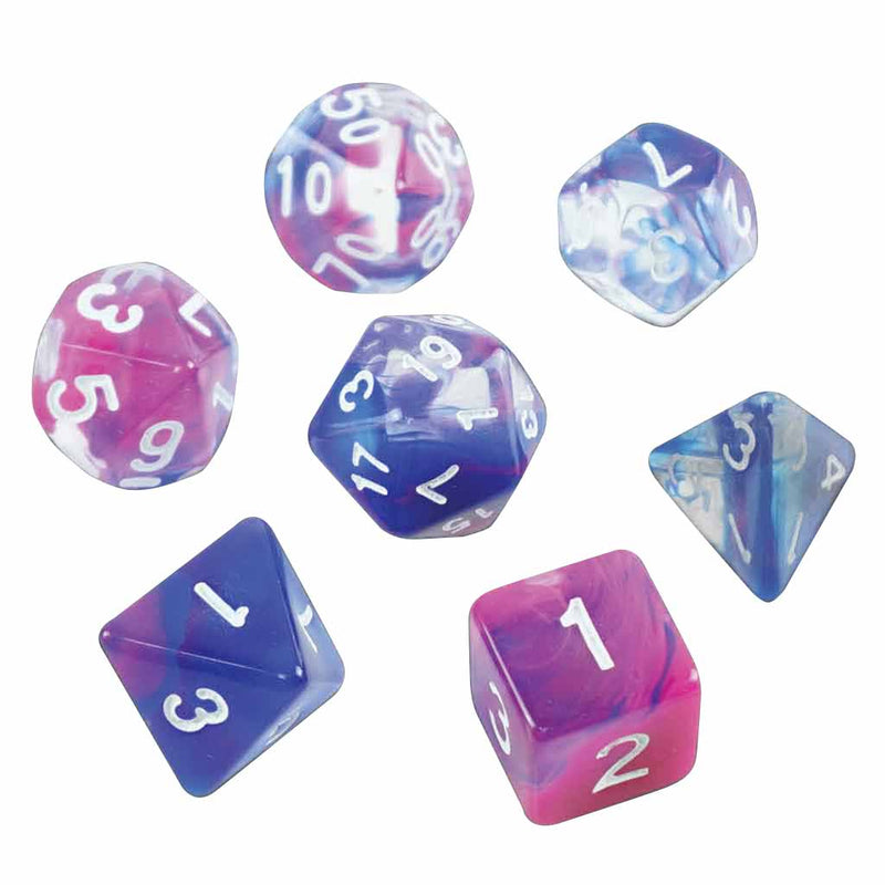 Eternal Dreams - 7 Piece Polyhedral Dice Set + Dice Bag - Bea DnD Games