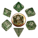Ethereal Green Mini Polyhedral Dice Set - Bea DnD Games