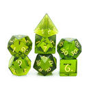 Evillene - Handcrafted Glass Dice Set & Dice Case - Bea DnD Games