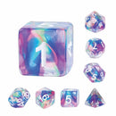 Fairy Tale Dream - 7 Piece Polyhedral Dice Set + Dice Bag - Bea DnD Games