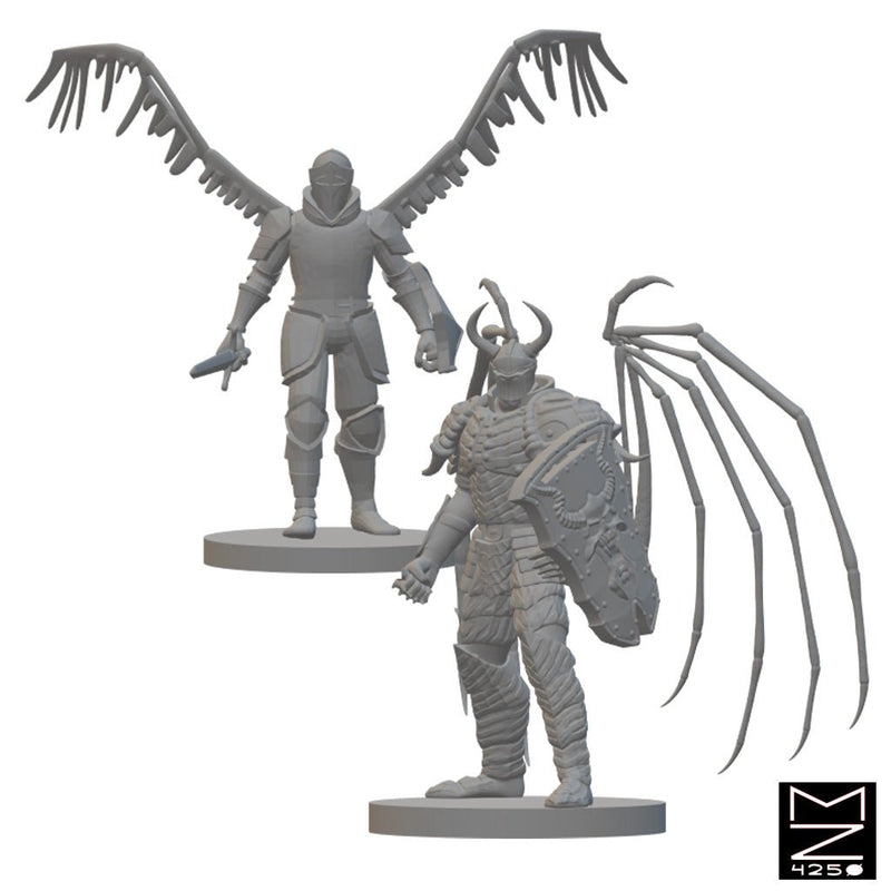 Fallen Aasimar | BeaMini Unpainted RPG Miniatures - Bea DnD Games
