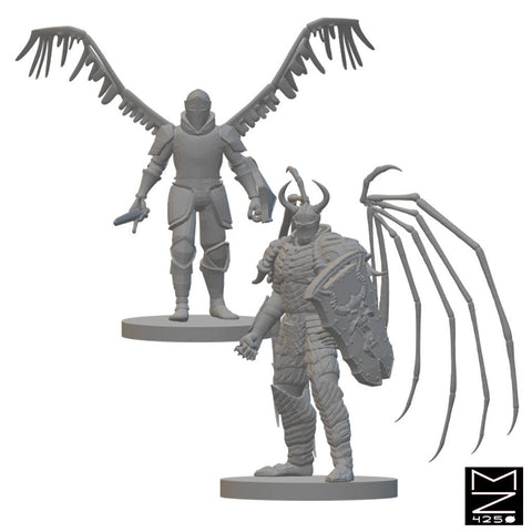 Fallen Aasimar | BeaMini Unpainted RPG Miniatures - Bea DnD Games