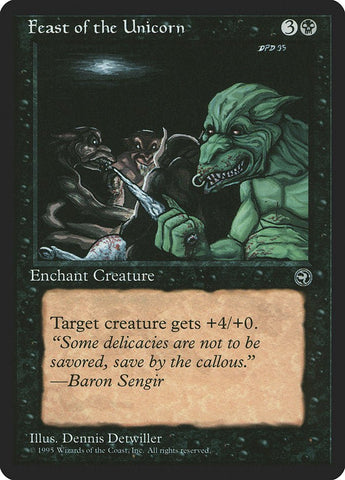 Feast of the Unicorn (Baron Sengir Flavor Text) [Homelands] - Bea DnD Games