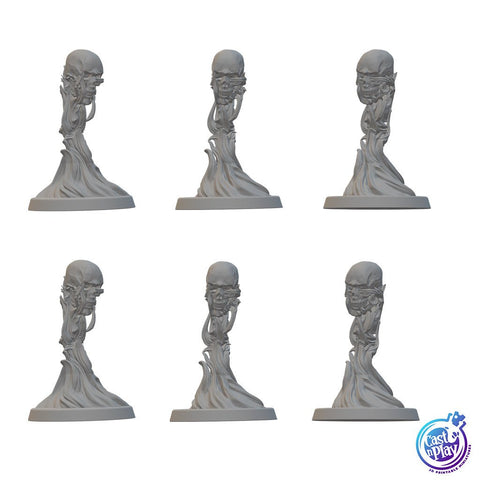 Flameskulls | BeaMini Unpainted RPG Miniatures - Bea DnD Games