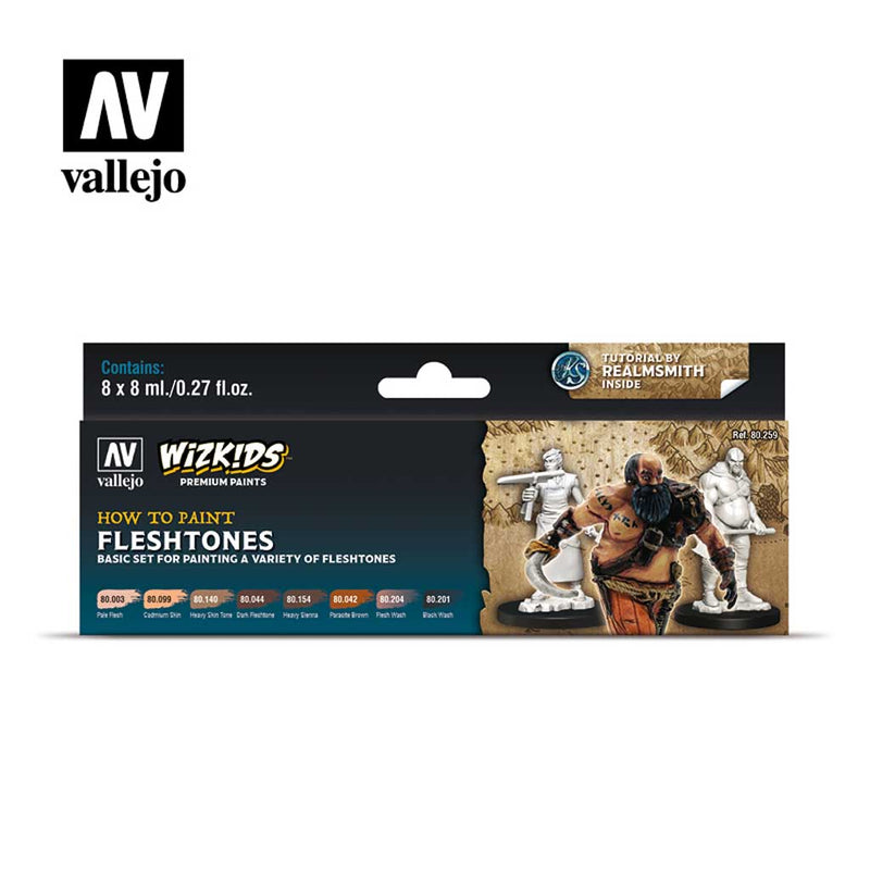 Fleshtones Wizkids Premium Paint Set by Vallejo - Bea DnD Games