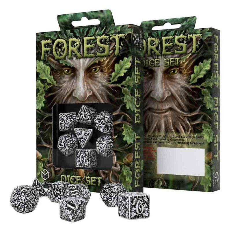 Forest - 7pc Polyhedral Dice Set by Q Workshop - Bea DnD Games
