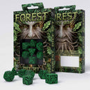 Forest - Green & Black - 7pc Polyhedral Dice Set by Q Workshop - Bea DnD Games