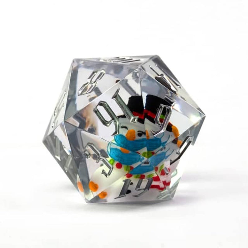 Frosty The Snowman - Handmade 33mm D20 Dice - Bea DnD Games