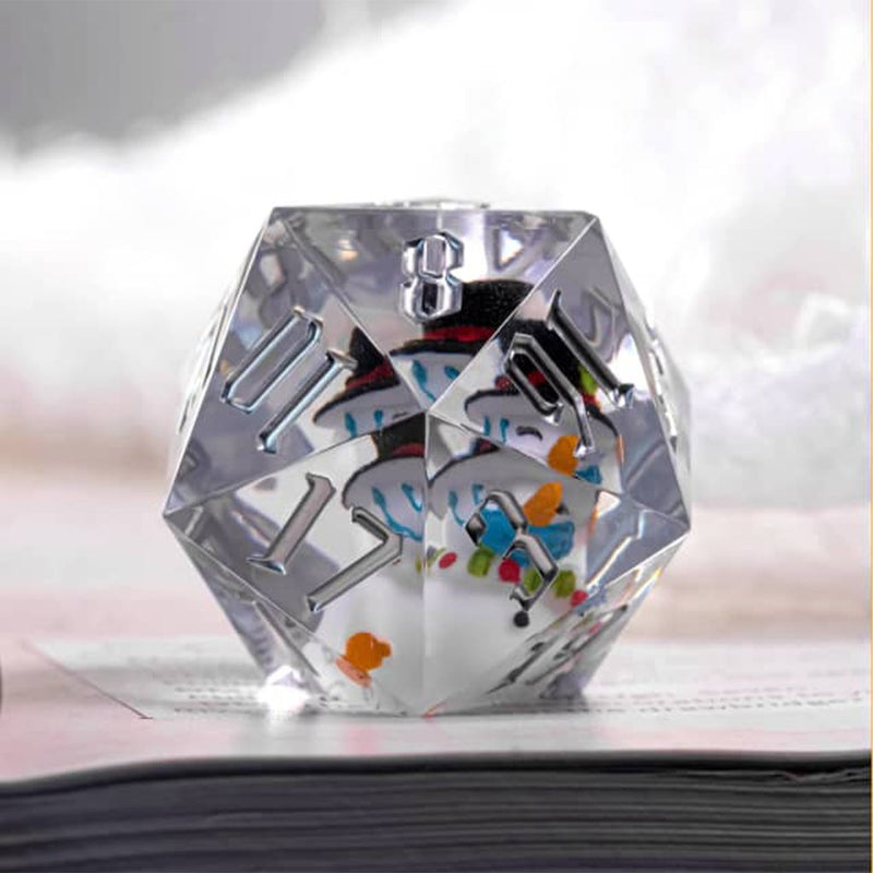 Frosty The Snowman - Handmade 33mm D20 Dice - Bea DnD Games