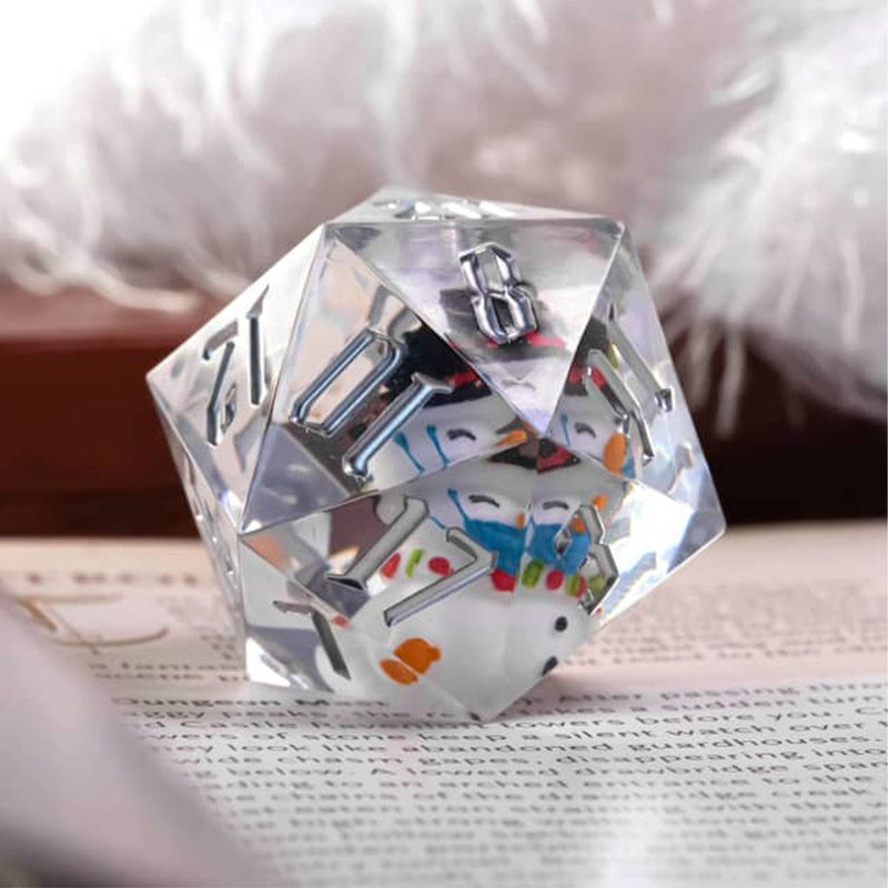 Frosty The Snowman - Handmade 33mm D20 Dice - Bea DnD Games