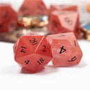 'Fruit of Life' Handcrafted Glass Dice Set & Dice Case - Bea DnD Games