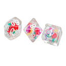 Fruitful Dice - 7 Piece Polyhedral Dice Set + Dice Bag - Bea DnD Games