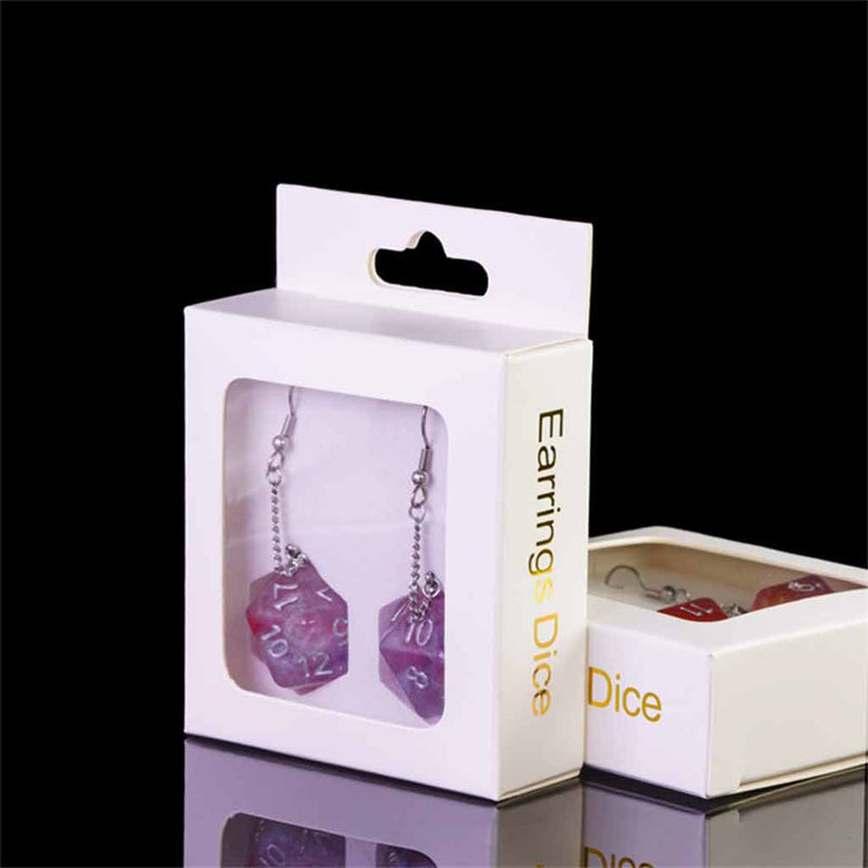 Galaxy D20 (Pink) Pendant Earrings - Bea DnD Games