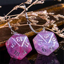 Galaxy D20 (Pink) Pendant Earrings - Bea DnD Games