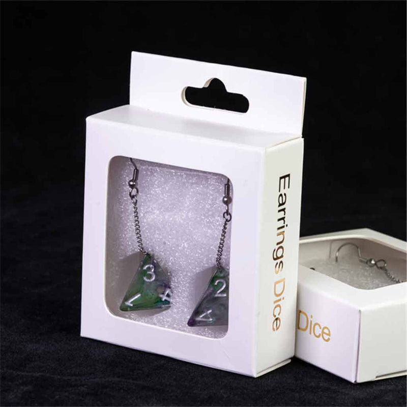 Galaxy D4 (Green) Pendant Earrings - Bea DnD Games
