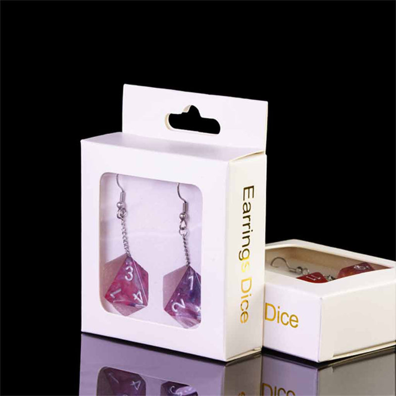 Galaxy D4 (Pink) Pendant Earrings - Bea DnD Games
